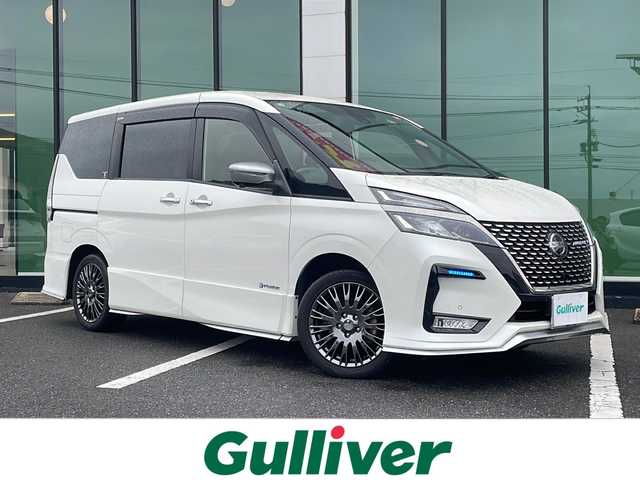 日産 セレナ e-パワー オーテック スポーツスペック 福岡県 2021(令3)年 5.4万km ブリリアントホワイトパール 純正10インチナビ/フルセグTV/CD/DVD再生機能有/Bluetooth/全周囲カメラ/プロパイロット/11インチフリップダウンモニター/デジタルインナーミラー/純正ドラレコ/純正17インチアルミ