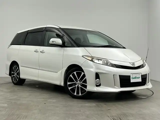 トヨタ エスティマ アエラス プレミアムエディション 三重県 2013(平25)年 2.1万km ホワイトパールクリスタルシャイン /純正ナビ//バックカメラ//パワーシート//クルーズコントロール//ETC//アイドリングストップ//ハーフレザーシート//フロアマット//スマートキー//両側パワースライドドア//オットマン//オートライト//HIDヘッドライト
