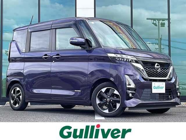 日産 ルークス ハイウェイスター X 福岡県 2020(令2)年 3.4万km アメジストパープル 純正メモリナビ/MM320D-L/アラウンドビューモニター/BT接続/フルセグTV/ETC/スマートキー/プッシュスタート/LEDヘッドライト/オートライト