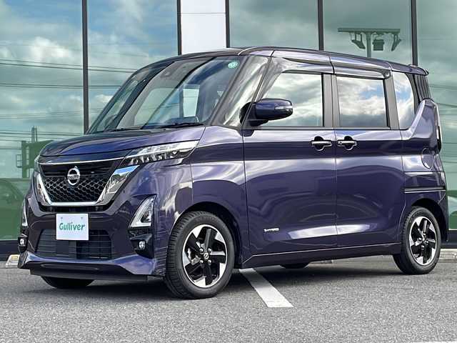 日産 ルークス ハイウェイスター X 福岡県 2020(令2)年 3.4万km アメジストパープル 純正メモリナビ/MM320D-L/アラウンドビューモニター/BT接続/フルセグTV/ETC/スマートキー/プッシュスタート/LEDヘッドライト/オートライト