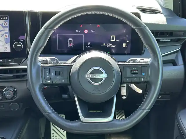 日産 ノート X 福岡県 2021(令3)年 5.8万km オーロラフレアブルーパール W+Sエアバッグ/衝突被害軽減システム/カーテンエアバッグ/レーンキープアシスト/横滑り防止装置/盗難防止装置/オートライト・ハイビーム/コーナーセンサー(前後)/社外アルミホイール/純正フロアマット/フルセグTV/apple　car　play/車外カメラ(B/F/S/全周囲)/BT/ETC
