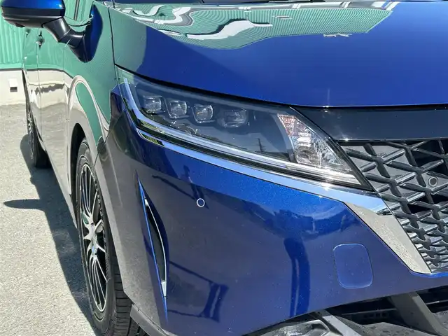 日産 ノート X 福岡県 2021(令3)年 5.8万km オーロラフレアブルーパール W+Sエアバッグ/衝突被害軽減システム/カーテンエアバッグ/レーンキープアシスト/横滑り防止装置/盗難防止装置/オートライト・ハイビーム/コーナーセンサー(前後)/社外アルミホイール/純正フロアマット/フルセグTV/apple　car　play/車外カメラ(B/F/S/全周囲)/BT/ETC
