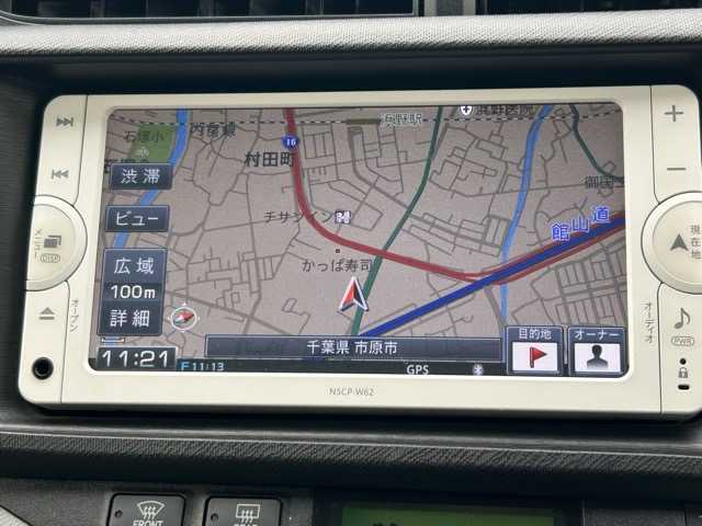 トヨタ アクア S 千葉県 2014(平26)年 5.6万km クールソーダメタリック 純正ナビ/ワンセグTV/Bluetooth/CD/バックカメラ/スタッドレスタイヤ/盗難防止装置/オートライト/ステアリングスイッチ/ウィンカーミラー/プッシュスタート/スマートキー/スペアキー1本/LEDヘッドライト/純正フロアマット