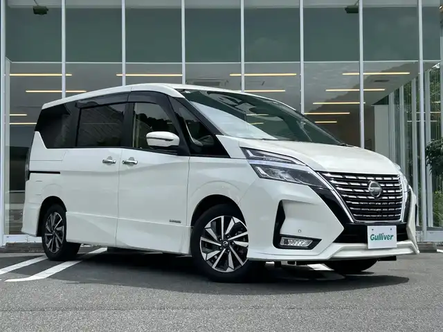 日産 セレナ ハイウェイスター V 愛媛県 2020(令2)年 2.6万km ブリリアントホワイトパール 純正10インチナビ/・Bluetooth/・CD/DVD/フルセグテレビ/アラウンドビューカメラ/ビルドインETC/両側パワースライドドア/インテリジェントルームミラー/ドライブレコーダー/プロパイロット/衝突軽減ブレーキ/レーンキープアシスト/道路標識・速度標識表示/オートライト/LEDヘッドライト/純正16インチAW/アイドリングストップ/ドアバイザー/プッシュスタート/取扱説明書