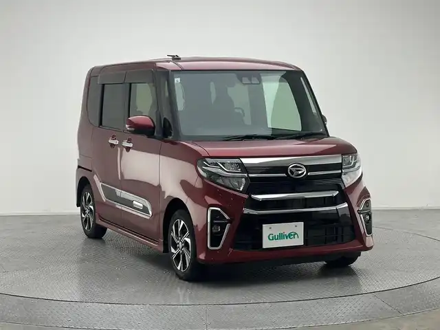 ダイハツ タント カスタム X スタイルセレクション 兵庫県 2021(令3)年 1.2万km ファイアークォーツレッドM ハーフレザーシート/シートヒーター/両側パワースライドドア/電動格納ミラー/オートライト/LEDライト/Aストップ/ドアバイザー/コーナーセンサー/スマーキー/プッシュスタート/フロアマット/Wエアバック