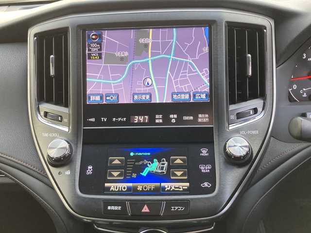 トヨタ クラウン アスリート S 岐阜県 2013(平25)年 4.2万km プレシャスブラックパール 登録時走行距離：41933km/禁煙車/純正8インチナビ/（CD/DVD/Bluetooth/フルセグTV/HDD)/バックカメラ/コーナーセンサー/クルーズコントロール/ドライブレコーダー/ETC/パワーシート/純正18インチアルミホイール/純正フロアマット/横滑り防止装置/オートライト/オートエアコン/HIDヘッドライト/スマートキー/スペアキー有/プッシュスタート/電動格納ミラー