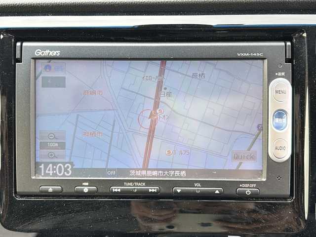 ホンダ Ｎ ＷＧＮ カスタム G Aパッケージ 茨城県 2014(平26)年 5.5万km ポリッシュドメタルメタリック ワンオーナー/純正ナビ（Gathers　VXM-145C）/衝突被害軽減システム（CTBA）/クルーズコントロール/オートライト/HIDヘッドライト/フルフラットシート/スマートキー/スペアキー1本/ダブル＋サイドエアバッグ/カーテンエアバック/ハーフレザーシート/純正フロアマット/オートエアコン/純正14inアルミホイール