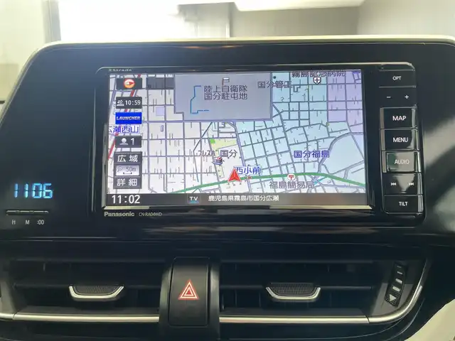 トヨタ Ｃ－ＨＲ G 鹿児島県 2018(平30)年 5万km ブラックマイカ 社外SDナビ　（フルセグTV Bluetooth CD DVD ）/バックカメラ　/トヨタセーフティセンス　/アダプティブクルーズコントロール　/レーンキープアシスト　/オートハイビーム/ビルトインETC/ハーフレザーシート/DN席シートヒーター/LEDヘッドライト/純正アルミホイール