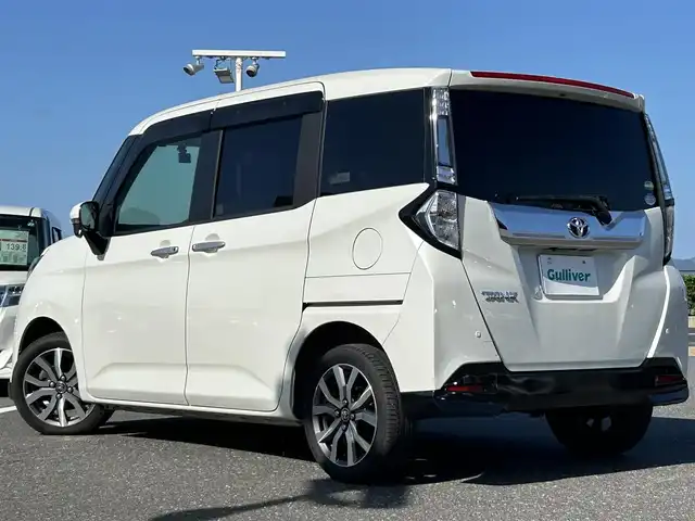 トヨタ タンク カスタムG－T 島根県 2017(平29)年 7.1万km パールホワイトⅢ 登録時走行距離　70953km/純正ナビ（Bluetooth.AM.FM）/フルセグテレビ/バックカメラ/フリップダウンモニター/両側パワースライドドア/クルーズコントロール/オートライト/レーンアシスト/横滑り防止装置/コーナーセンサー/ドライブレコーダー/ロールサンシェード/LEDライト/スペアキー/ETC