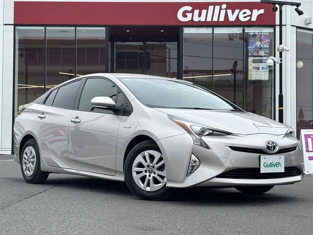 トヨタ プリウス S 宮城県 2016(平28)年 5.4万km スティールブロンドM 登録時走行距離53471km/純正ナビTV【NSCP-W64】/SDカード未挿入のため動作確認未実施/ETC/バックカメラ/LEDヘッドライト/横滑り防止/オートライト/純正フロアマット