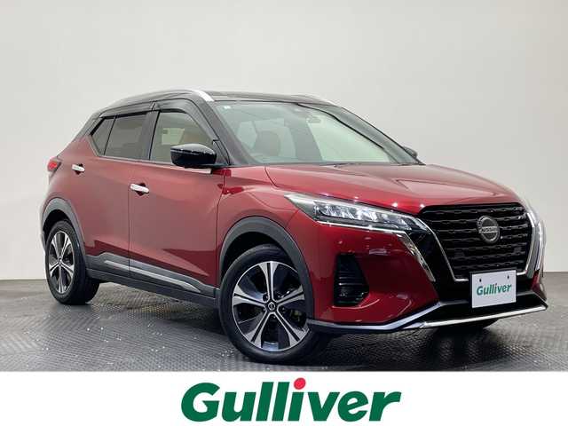 日産 キックス X ツートーンインテリアED 愛媛県 2020(令2)年 5.5万km ラディアントレッド/ピュアブラック 2トーン 純正9インチナビ/フルセグTV　Bluetooth/プロパイロット/アラウンドビューモニター/シートヒーター/ハンドルヒーター/デジタルインナーミラー/電子パーキングブレーキ/ステアリングリモコン/ETC/スマートキー