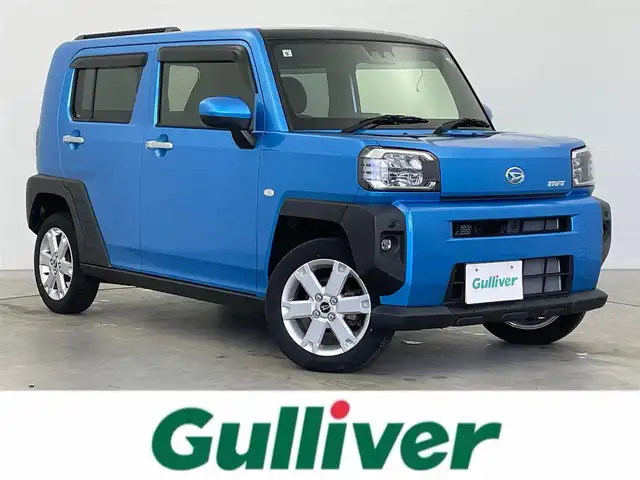 ダイハツ タフト G 富山県 2021(令3)年 0.9万km スプラッシュブルーM 純正ディスプレイオーディオ（DUK-W69D）/Bluetooth/バックカメラ/シートヒーター/スマートキー×2/衝突軽減ブレーキ/レーンキープアシスト/ステアリングスイッチ/フロントフォグ/オートライト/LEDヘッドライト/純正ドアバイザー/純正フロアマット/前後コーナーセンサー