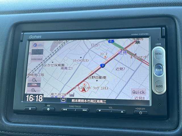 ホンダ ヴェゼル ハイブリッド Z 熊本県 2014(平26)年 10.9万km クリスタルブラックパール (株)IDOMが運営する【じしゃロン熊本店】の自社ローン専用車両になります。/こちらは現金またはオートローンご利用時の価格です。自社ローンご希望の方は別途その旨お申付け下さい/純正ナビ（ワンセグＴＶ　ＣＤ　ＤＶＤ　ＢＴ）　/バックカメラ　/ＥＴＣ　/クルーズコントロール　/シートヒーター　/ＬＥＤヘッドライト　/オートライト　/ステアリングリモコン　/Ｗ＋サイドエアバッグ