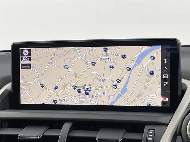 レクサス ＮＸ 300h ブラックシークエンス 埼玉県 2019(平31)年 5.5万km ソニックチタニウム 純正ナビ　ムーンルーフ　３眼ＬＥＤヘッド　パノラミックビューモニター　ヘッドアップディスプレイ　ブラインドスポットモニター　黒合皮シート　パワーバックドア　ＬＥＤフォグ　純正１８インチアルミ　ＥＴＣ