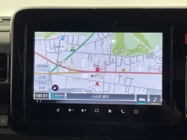 スズキ スペーシア ギア HYBRID XZターボ 栃木県 2024(令6)年 0.6万km モスグレーメタリック 純正ナビ/　（フルセグTV/Bluetooth//                   AppleCarplay/AndroidAuto）/バックカメラ/全方位カメラ/スズキセーフティサポート/・デュアルセンサーブレーキサポートII/・誤発進抑制機能/・車線逸脱抑制機能/・車線逸脱警報機能/・ふらつき警報機能/・低速時ブレーキサポート/・発進お知らせ機能/・標識認識機能/・ハイビームアシスト/コーナーセンサー/ETC/シートヒーター/禁煙車/オートライト/LEDヘッドライト/スマートキー/プッシュスタート/アイドリングストップ/ステアリングスイッチ/純正AW/純正フロアマット