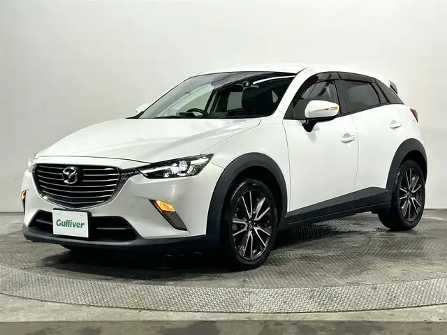 マツダ ＣＸ－３ XD ツーリング 大阪府 2015(平27)年 4.3万km クリスタルホワイトパールマイカ 黒革シート 純正ナビ(フルセグ/DVD再生/Bluetooth) Bカメラ ETC 衝突軽減 クルコン BSM アイドリングストップ オートライト スマートキー プッシュスタート ドラレコ