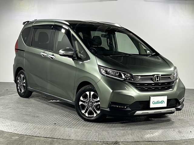 ホンダ フリード クロスター ホンダセンシング 沖縄県 2020(令2)年 2.8万km シルバーミストグリーンM 県外仕入/禁煙車　/両側電動パワースライドドア　/ハーフレーザーシート　/レーダークルーズコントロール　/社外ナビ（CN-RE06D）TV/BT/ホンダセンシング　/バックカメラ　/レーンキープアシスト　/衝突軽減ブレーキ　/ステアリングリモコン