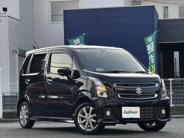 スズキ ワゴンＲ スティングレー HYBRID X 熊本県 2017(平29)年 8.3万km ブルーイッシュブラックパール3 純正ナビ/【フルセグ/CD/DVD/Bluetooth/AUX】/全方位モニター/デュアルカメラブレーキサポート/車線逸脱警報/ヘッドアップディスプレイ/革巻きステアリング/ステアリングリモコン/シートヒーター/オートLEDヘッドライト/フォグランプ/純正14インチアルミホイール/ビルトインETC/アイドリングストップ/純正ドアバイザー