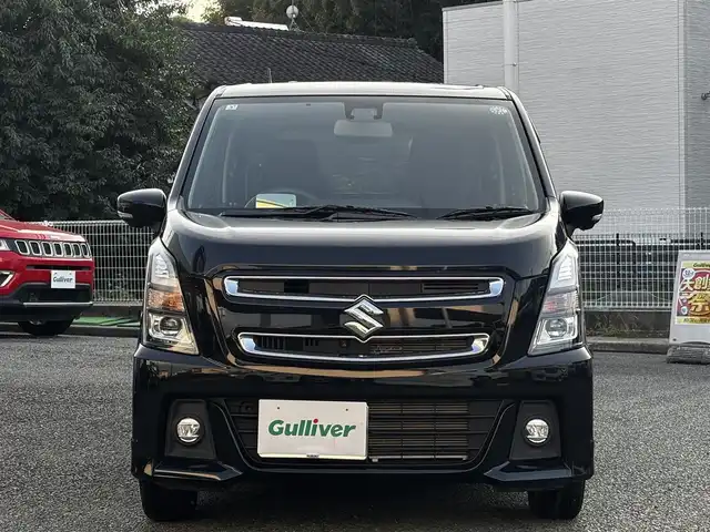 スズキ ワゴンＲ スティングレー HYBRID X 熊本県 2017(平29)年 8.3万km ブルーイッシュブラックパール3 純正ナビ/【フルセグ/CD/DVD/Bluetooth/AUX】/全方位モニター/デュアルカメラブレーキサポート/車線逸脱警報/ヘッドアップディスプレイ/革巻きステアリング/ステアリングリモコン/シートヒーター/オートLEDヘッドライト/フォグランプ/純正14インチアルミホイール/ビルトインETC/アイドリングストップ/純正ドアバイザー