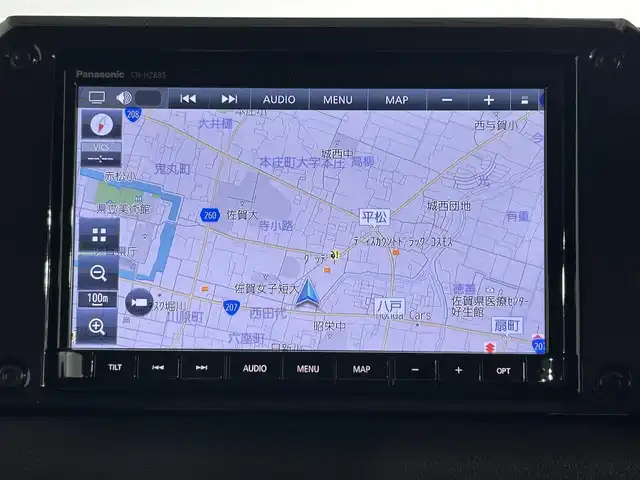 スズキ ジムニー XC 佐賀県 2023(令5)年 0.6万km ジャングルグリーン 純正8インチディーラーオプションナビ/バックカメラ/フルセグテレビTVキット付き/CD/DVD/SD/BT/USB/FM.AM/ナビ連動前後ドライブレコーダー/ETC/パートタイム4WD/ダウンヒルアシストコントロール/スズキレーダーブレーキサポートシステム/レーンキープアシスト/クルーズコントロール/オートハイビーム/オートライト/プッシュスタート/保証書/取扱説明書