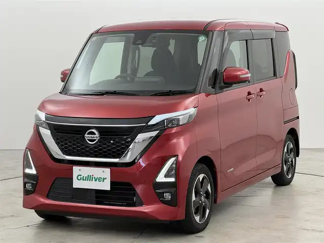 日産 ルークス HWS X プロパイロットED 福岡県 2020(令2)年 1.6万km スパークリングレッドM 純正９型ナビ／フルセグＴＶ　/アラウンドビューモニター　/ナビ連動前後ドラレコ　/プロパイロット　/コーナーセンサー　/エマージェンシーブレーキ　/レーンキープ　/先行車発信お知らせ　/両側電動スライドドア　/ＬＥＤヘッドライト