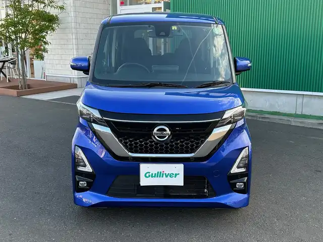 日産 ルークス HWS Gターボ プロパイロットED 宮城県 2020(令2)年 3.9万km アトランティックブルー 快適パックA/・プラズマクラスター付リアシーリングファン/・撥水加工シート/・パーソナルテーブル（後席）/・USBソケット（助手席シートバック）/・ロールサンシェード（リアドア）/＝＝＝/プロパイロット/インテリジェントエマージェンシーブレーキ/踏み間違い衝突防止アシスト/インテリジェントLI（車線逸脱防止支援システム）/LDW（車線逸脱警報）/インテリジェントFCW（前方衝突予測警報）/インテリジェントDA（ふらつき警報）/標識検知機能/インテリジェントアラウンドビューモニター/コーナーセンサー/ハンズフリーパワースライドドア（両側）/革巻きステアリング/ステアリングスイッチ/電動パーキングブレーキ/オートブレーキホールド/アダプティブLEDヘッドライト/フォグランプ/オートライト/スマートキー＆プッシュスタート/電動格納ミラー/純正15インチAW/純正フロアマット/W/サイド/カーテン/ニーエアバッグ