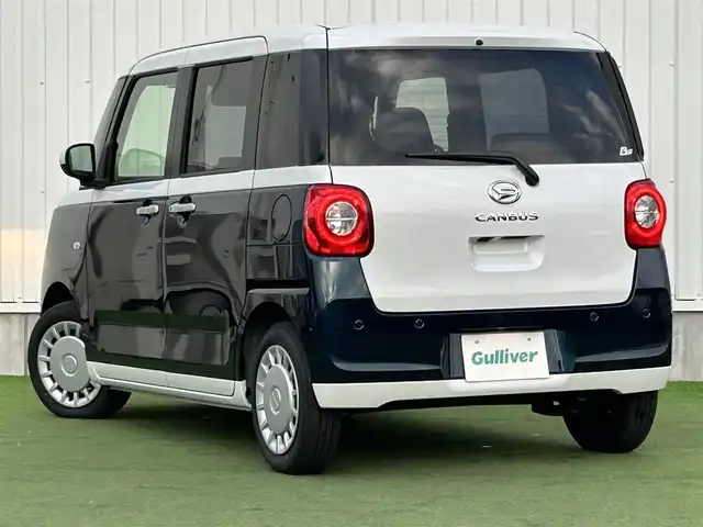 ダイハツ ムーヴ キャンバス ストライプス X 香川県 2025(令7)年 0.4万km シャイニングホワイトパール/レーザーブルークリスタルシャイン スマートアシスト/・衝突被害軽減ブレーキ機能/・前後誤発進抑制機能/・オートハイビーム/・ふらつき警報/両側パワースライドドア/前後コーナーセンサー/盗難防止装置/アイドリングストップ/ステアリングリモコン/パワーステアリング/パワーウィンドウ/プッシュスタート/スマートキー