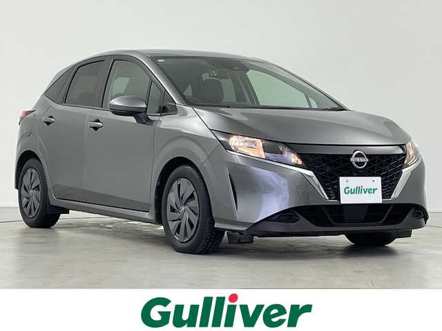 日産 ノート S 岐阜県 2021(令3)年 6.1万km ダークメタルグレー 社外SDナビ/フルセグ/BT/USB/DVD/アラウンドビューモニター/デジタルインナーミラー/社外ETC/車線逸脱警報/車線逸脱防止支援/後側方車両検知警報/後側衝突防止支援/エマージェンシーブレーキ/速度標識表示/標識検知支援/クリアランスソナー/社外フロアマット/プッシュスタート/オートライト/ハイビームアシスト