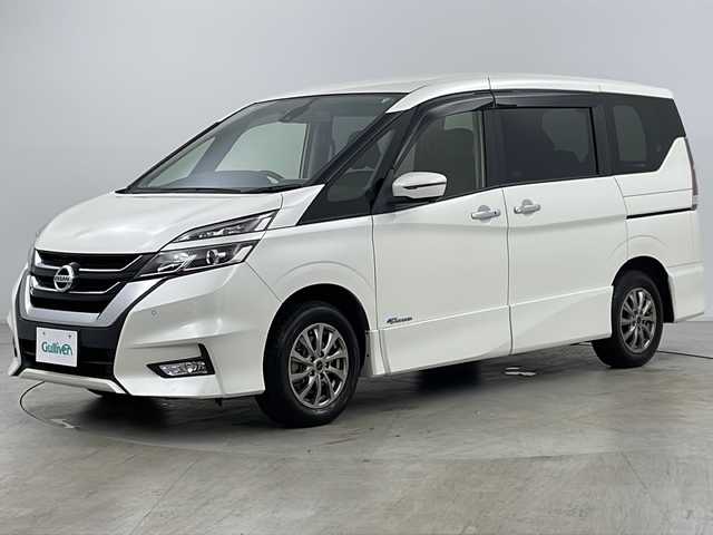 日産 セレナ ハイウェイスター Vセレクション 道央・札幌 2017(平29)年 5.6万km ブリリアントホワイトパール ・４WD/・寒冷地仕様/・純正ナビ(CD&DVD&SD&BT&USB&フルセグ&AVX)/・全方位モニター/・両側パワースライドドア/・衝突軽減ブレーキ/・レーンキープアシスト/・クルーズコントロール/・TVキャンセラー/・ステアリングスイッチ/・ハンズフリースライドドア/・パーキングアシスト/・純正フリップダウンモニター/・バック&フロント&サイドカメラ/・純正ドラレコ/・ドアミラーヒーター/・LEDヘッドライト/・ハロゲンフォグライト