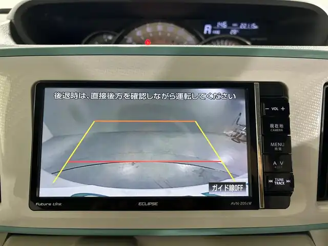 ダイハツ ムーヴ キャンバス G メイクアップ SA Ⅲ 佐賀県 2017(平29)年 2.3万km パールホワイトⅢ/ファインミントメタリック 2トーン 社外７インチナビ/(フルセグTV/CD/DVD/Bluetooth)/バックカメラ/衝突軽減ブレーキ/コーナーセンサー/両側パワースライドドア/ＬＥＤヘッドライト/オートマチックハイビーム/フォグライト/スマートキー/スペアキー×１/ＥＴＣ/盗難防止装置　/横滑り防止装置