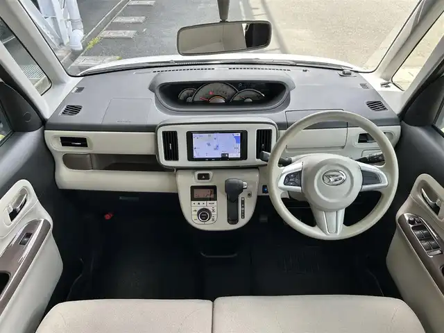 ダイハツ ムーヴ キャンバス 静岡県 2021(令3)年 7.1万km パールホワイトⅢ/ナチュラルベージュマイカメタリック 2トーン 社外SDナビ/・CD/Bluetooth/全周囲カメラ/ETC/両側パワースライドドア/ステアリングスイッチ/オートライト/D席シートヒーター/スマートキー/・プッシュスタート/LEDヘッドライト/・フォグランプ/電動格納ミラー/フロアマット