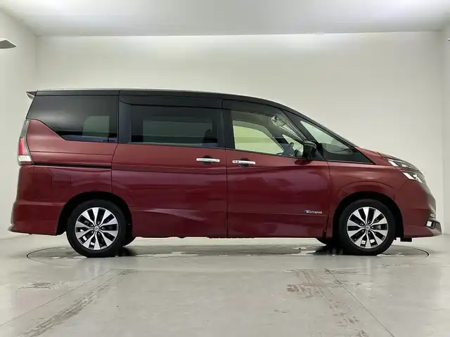 日産 セレナ ハイウェイスター G プロパイロットED 愛知県 2016(平28)年 5.9万km マルーンレッド 2トーン 純正９型ナビ/・CD/・DVD/・Bluetooth/・Blu-ray/後席モニター/全周囲カメラ/プロパイロット/両側パワースライドドア/パーキングアシスト/コーナーセンサー/衝突軽減ブレーキ/ふらつき警告/ABS/横滑り防止装置/ビルドインＥＴＣ/前後ドライブレコーダー/オートライト/LEDヘッドライト/パワーステアリング/パワーウィンドウ/純正アルミホイール/純正フロアマット/ダブルエアバック/サイドエアバック
