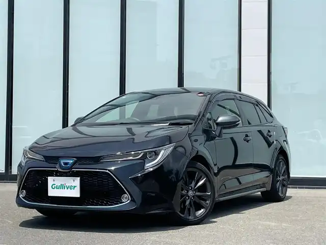 トヨタ カローラツーリング ハイブリッド ダブルバイビー 大阪府 2022(令4)年 5万km ブラックマイカ ワンオーナー/純正９インチディスプレイオーディオ　/   フルセグTV/Bluetooth/USB　/バックモニター　/衝突軽減ブレーキ　/フロントコーナーセンサー　/レーダークルーズコントロール　　/レーンキープアシスト/オートマチックハイビーム/前後ドライブレコーダー/純正17インチアルミホイール　/プッシュスタート　/スマートキー　/ビルトインＥＴＣ　/ＬＥＤ