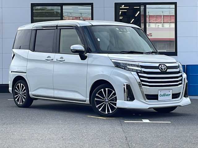 トヨタ ルーミー カスタムG－T 山口県 2023(令5)年 4.5万km パールホワイトⅢ 純正ディスプレイオーディオ/・フルセグTV/・Bluetooth接続/・Apple Car Play/Android Auto/バックカメラ/ビルトインETC/ドライブレコーダー/スマートアシスト/・衝突警報機能/・車線逸脱警報機能/・ふらつき警報/・先行車発進お知らせ機能/・標識認識機能/・アダプティブクルーズコントロール/両側オートスライドドア/スマートキー/プッシュスタート/USB入力端子/純正フロアマット/純正15インチアルミホイール/純正LEDライト/ドアバイザー/ウィンカーミラー/保証書