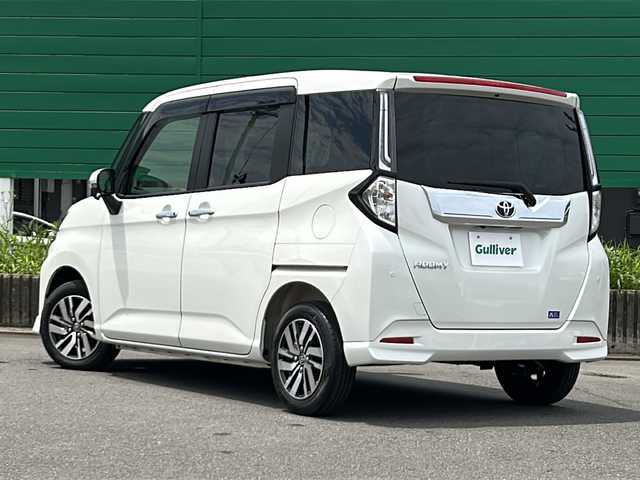 トヨタ ルーミー カスタムG 茨城県 2022(令4)年 1.5万km パールホワイトⅢ 純正7インチメモリナビ/AM/FM/CD/SD/USB/BT/フルセグTV/前後コーナーセンサー/横滑り防止装置/レーンキープアシスト/盗難防止装置/衝突被害軽減システム/両側パワースライドドア/クルーズコントロール/LEDオートライト/オートマチックハイビーム/シートヒーター/純正14インチアルミホイール/ステアリングリモコン/アイドリングストップ/USBポート/ブレーキホールド/スマートキー/プッシュスタート/ビルドインETC