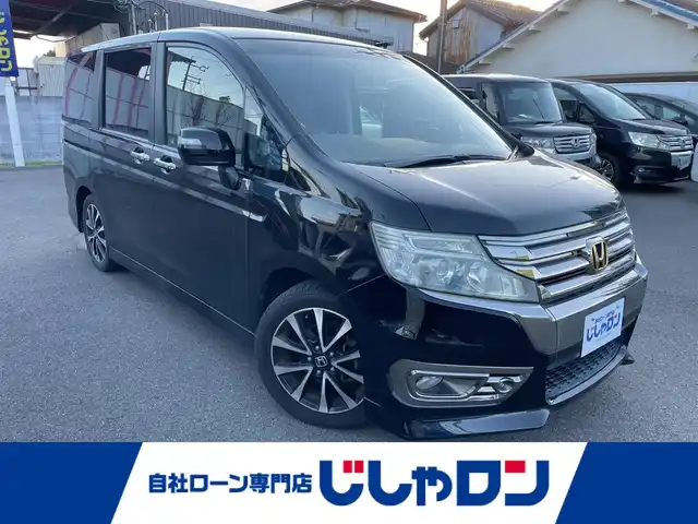 ホンダ ステップワゴン スパーダ Z クールスピリット 和歌山県 2013(平25)年 10.8万km プレミアムスパークルブラックパール (株)IDOMが運営する【じしゃロン和歌山店】の自社ローン対象車両になります。こちらは現金ご利用時の価格です。/自社ローンご希望の方は別途その旨お申付け下さい。/バックカメラ/ETC/合皮レザーシート/両側パワースライドドア/クルーズコントロール/パドルシフト/ステアリングスイッチ/電動格納ミラー/オートライト/HIDヘッドライト/三列目格納シート/純正アルミホイール