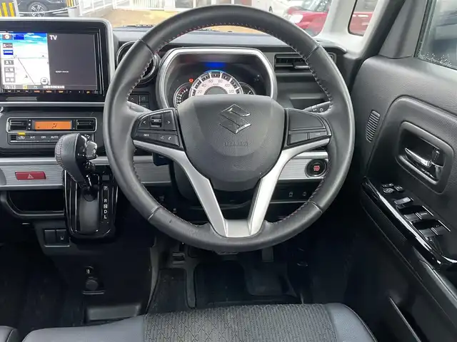 スズキ スペーシア カスタム HYBRID XS 島根県 2018(平30)年 7.2万km ピュアホワイトパール/ブラック2トーン 純正８インチナビ・フルセグ　/ＤＶＤ再生・Ｂｌｕｅｔｏｏｔｈ　/全方位/バック/サイドカメラ　/ドライブレコーダー　/ヘッドアップディスプレイ/両側パワースライド　/衝突軽減ブレーキ/レーンアシスト　/ハーフレザーシート/前席シートヒーター　/純正LEDライト/純正フロアマット/純正アルミホイール/盗難防止装置