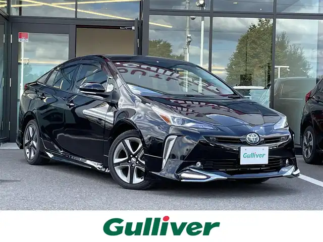 トヨタ プリウス A ツーリングセレクション 栃木県 2019(令1)年 3.4万km 黒 トヨタセーフティセンス/・プリクラッシュセーフティ/・レーントレーシングアシスト/・ロードサインアシスト/・レーダークルーズコントロール/・クリアランスソナー/・パーキングサポートブレーキ/・ブラインドスポットモニター/・リアクロストラフィックアラート/・オートマチックハイビーム/純正９インチSDナビ/・フルセグTV/・CD/DVD/BT/・FM.AM/SD/バックカメラ/社外フルエアロ/ドライブレコーダー/ビルトインETC/D/N席シートヒーター/D席パワーシート/パーキングアシスト/ヘッドアップディスプレイ/革巻きステアリング/ステアリングスイッチ/スマートキー/スペアキー/プッシュスタート/純正17インチAW/純正フロアマット/純正ドアバイザー