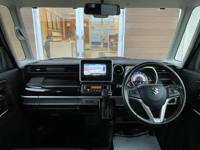 スズキ スペーシア カスタム HYBRID XS ターボ 宮崎県 2018(平30)年 3.8万km ブルーイッシュブラックパール3 メモリナビ/フルセグテレビ/バックカメラ/両側パワースライドドア/クルーズコントロール/ETC/衝突軽減ブレーキ/レーンキープ/LEDライト/ハーフレザーシート/シートヒーター