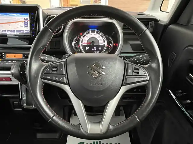 スズキ スペーシア カスタム HYBRID XS ターボ 宮崎県 2018(平30)年 3.8万km ブルーイッシュブラックパール3 メモリナビ/フルセグテレビ/バックカメラ/両側パワースライドドア/クルーズコントロール/ETC/衝突軽減ブレーキ/レーンキープ/LEDライト/ハーフレザーシート/シートヒーター