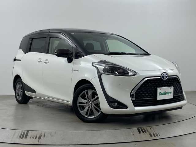 トヨタ シエンタ ハイブリッド G クエロ 埼玉県 2019(令1)年 4.2万km ヴィンテージブラウンパールクリスタルシャイン/ホワイトパールクリスタルシャイン 純正ナビ/　(Bluetooth/CD/DVD/FM/AM)/フルセグテレビ/バックカメラ/ビルトインETC/ハーフレザーシート/両側パワースライドドア/クルーズコントロール/衝突被害軽減ブレーキ/車線逸脱警報/クリアランスソナー/オートハイビーム/オートLEDライト/プッシュスタート/純正フロアマット/純正15インチアルミホイール