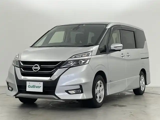 日産 セレナ ハイウェイスター Vセレクション 群馬県 2018(平30)年 5.5万km ブリリアントシルバー 純正9インチナビ/・AM/FM/CD/DVD/Blu-ray/SD/USB/AUX/Bluetooth/フルセグTV/純正フリップダウンモニター/アラウンドビューモニター/エマージェンシーブレーキ/車線逸脱警報システム/ハンズフリーパワースライドドア/純正ドライブレコーダー/アイドリングストップ/スマートキー×2本/プッシュスタート/ETC