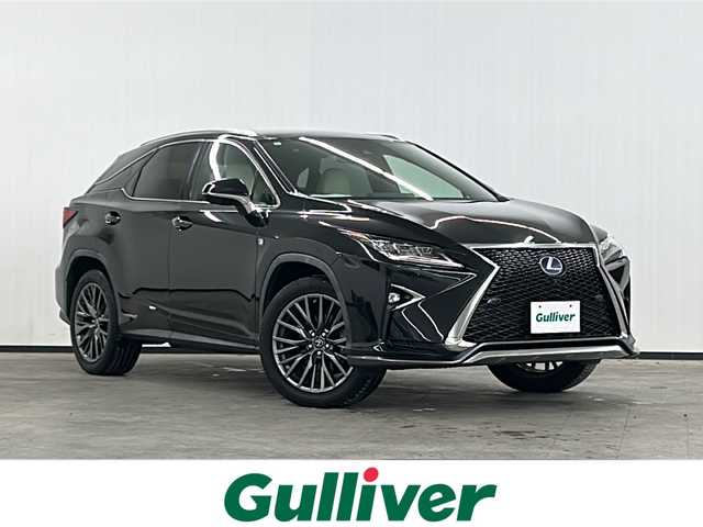 レクサス ＲＸ 450h Fスポーツ 長崎県 2019(平31)年 5.3万km グラファイトブラックガラスフレーク パノラマルーフ/マークレビンソンプレミアムサウンド/レクサスセーフティ/・プリクラッシュセーフティ/・ブラインドスポットモニター/・レーンキープアシスト/純正12.3型ナビ/・フルセグ/DVD/Bluetooth/Bluーray/パノラミックビューモニター/ホワイトレザーシート/前席パワーシート（運転席メモリ付）/前席エアーシート/全席シートヒーター/三眼LEDヘッドライト/クルーズコントロール/ヘッドアップディスプレイ/ハンドルヒーター/純正20インチアルミ/置くだけ充電/パドルシフト/ステアリングリモコン/100V電源/コーナーセンサー/プッシュスタート/スマートキー/電子制御パーキング/オートホールド