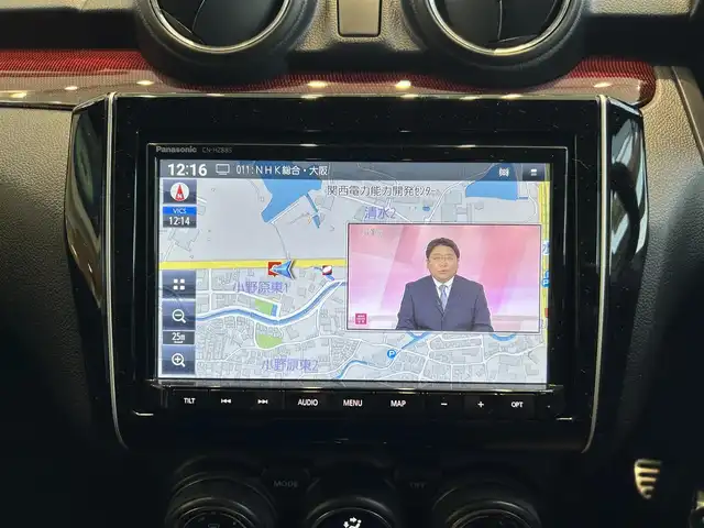 スズキ スイフト スポーツ 大分県 2023(令5)年 0.8万km スピーディーブルーメタリック/ブラック2トーンルーフ パナソニックナビ/360度カメラ/TV/ACC/ブラインドスポット/クリアランスソナー/Dシートヒーター/パドルシフト/純正17インチAW/ETC/ドラレコ