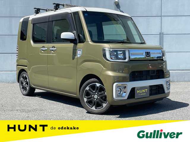 ダイハツ ウェイク G ターボ　レジャーエディション SA Ⅱ 千葉県 2017(平29)年 5.1万km パールホワイトⅢ /オフビートカーキM 衝突軽減ブレーキ/両側パワースライドドア/ターボ/４ＷＤ/社外７インチナビ/Ｂｌｕｅｔｏｏｔｈ/バックカメラ/ＥＴＣ/シートヒーター/ＬＥＤヘッドライト/オートライト/純正１５インチＡＷ