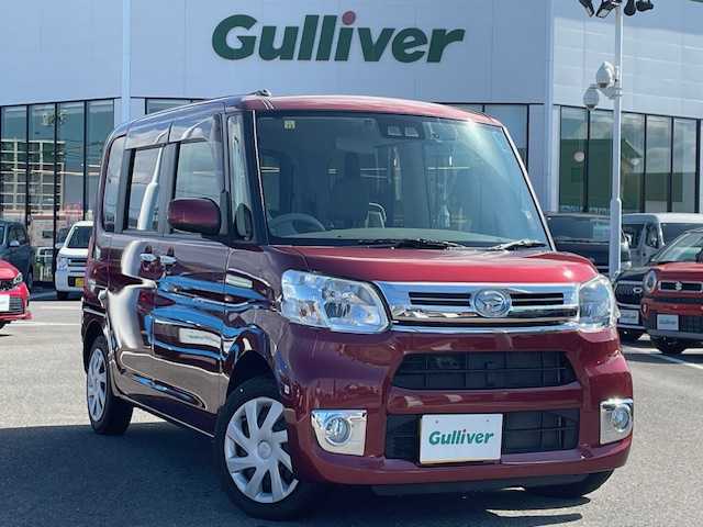 ダイハツ タント X ターボ SAⅢ 長崎県 2016(平28)年 4.1万km ファイアークォーツレッドM 純正SDナビ/CD/DVD/BT/フルセグTV/バックカメラ/左側パワースライドドア/スマートアシストIII/D席シートヒーター/オートマチックハイビーム/LEDヘッドライト/ナビ連動ドライブレコーダー/フォグランプ/ステアリングスイッチ/ETC