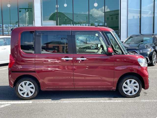 ダイハツ タント X ターボ SAⅢ 長崎県 2016(平28)年 4.1万km ファイアークォーツレッドM 純正SDナビ/CD/DVD/BT/フルセグTV/バックカメラ/左側パワースライドドア/スマートアシストIII/D席シートヒーター/オートマチックハイビーム/LEDヘッドライト/ナビ連動ドライブレコーダー/フォグランプ/ステアリングスイッチ/ETC