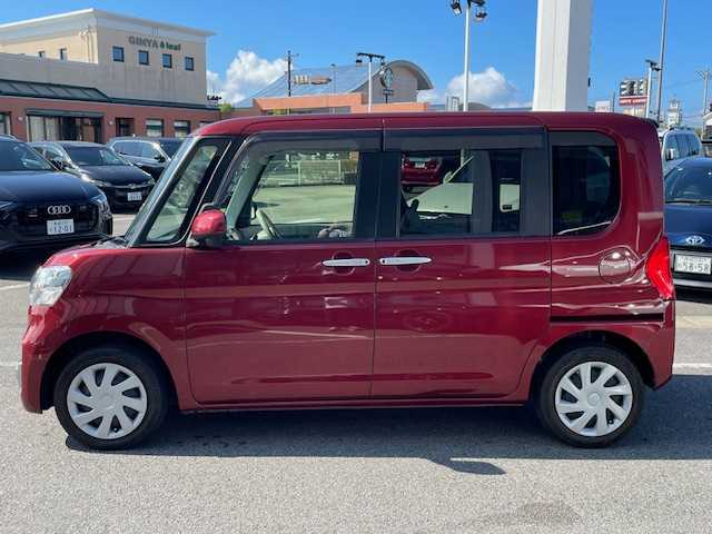 ダイハツ タント X ターボ SAⅢ 長崎県 2016(平28)年 4.1万km ファイアークォーツレッドM 純正SDナビ/CD/DVD/BT/フルセグTV/バックカメラ/左側パワースライドドア/スマートアシストIII/D席シートヒーター/オートマチックハイビーム/LEDヘッドライト/ナビ連動ドライブレコーダー/フォグランプ/ステアリングスイッチ/ETC