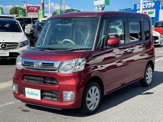 ダイハツ タント X ターボ SAⅢ 長崎県 2016(平28)年 4.1万km ファイアークォーツレッドM 純正SDナビ/CD/DVD/BT/フルセグTV/バックカメラ/左側パワースライドドア/スマートアシストIII/D席シートヒーター/オートマチックハイビーム/LEDヘッドライト/ナビ連動ドライブレコーダー/フォグランプ/ステアリングスイッチ/ETC