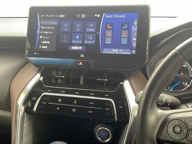 トヨタ ハリアー ハイブリッド Z レザーパッケージ 茨城県 2021(令3)年 2.4万km スレートグレーメタリック 純正ナビ/フルセグ視聴可/Bluetooth接続/ETC2.0/ドラレコ/スペアキー/USB入力端子/電動リアゲート/バックカメラ/ステアリングヒーター/シートヒーター（D＋N席）/エアシート（D＋N席）/パワーシート（D＋N席）/オートマチックハイビーム/純正フロアマット/純正AW